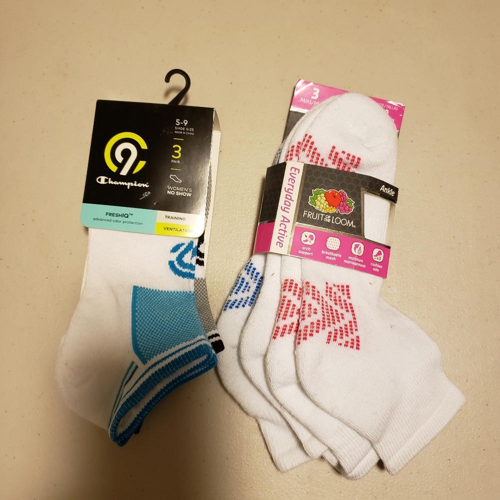 Champion and Fruit of the Loom Socks Bundle